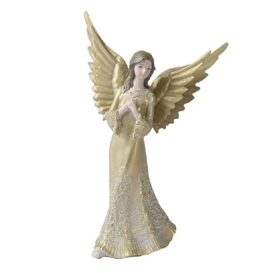 Angel Polyresin Angel w Metal Wing