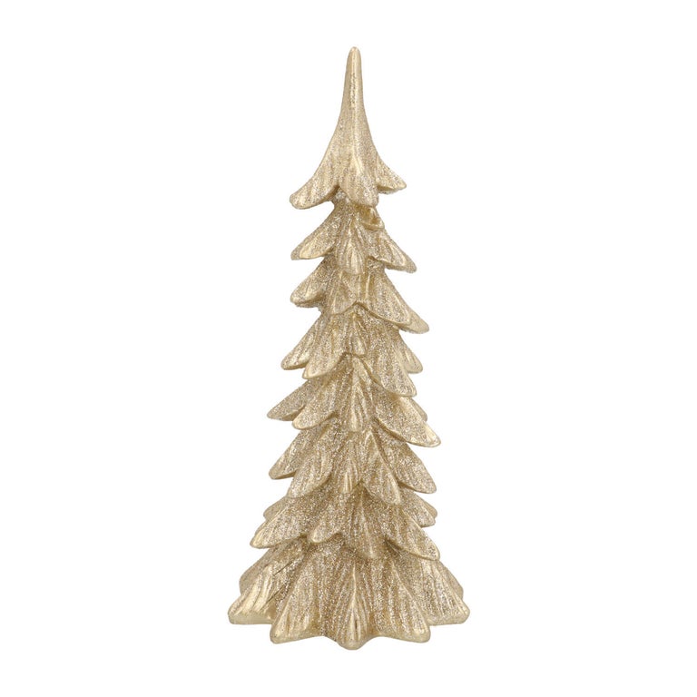 Christmas tree champagne 27cm polyresin