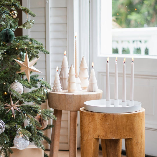 Taupe Tray with Magnetic Candle Holders