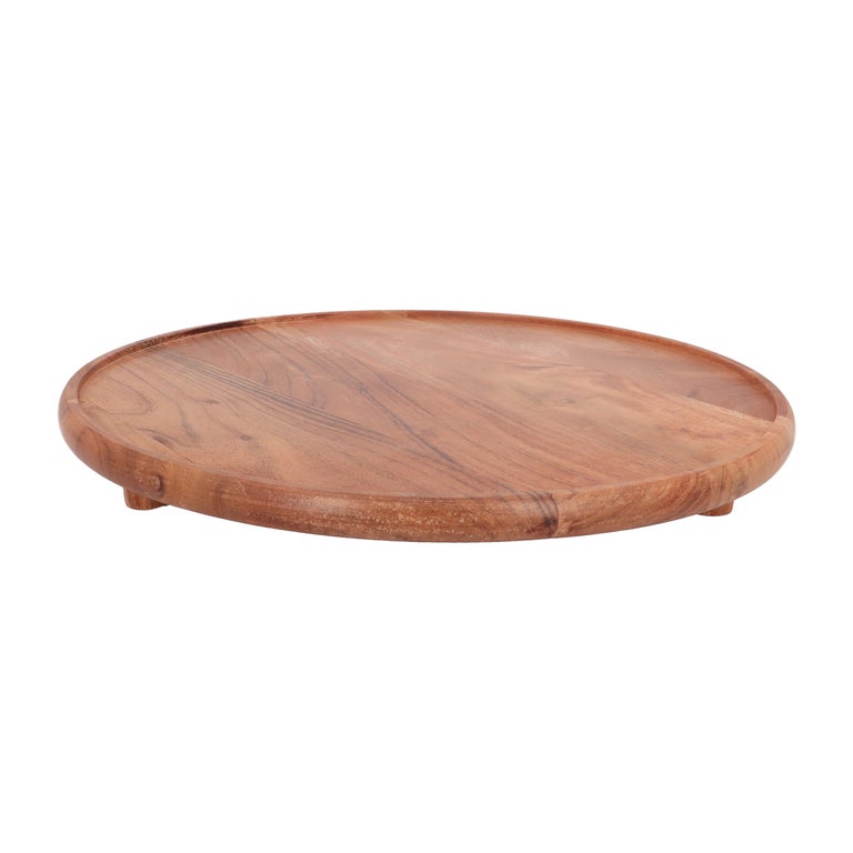 Acacia wood tray for decoration 37 cm