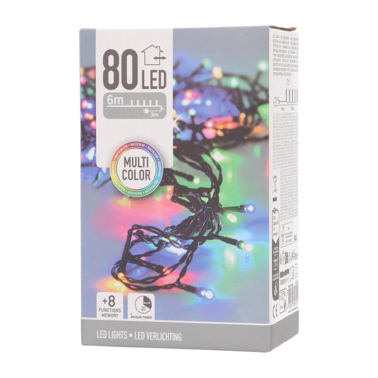 LED lights with 80 colorful bulbs